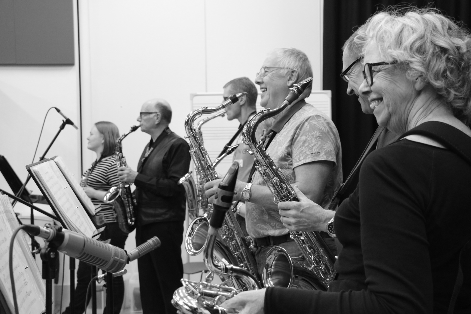 Guiseley Jazz band - recording session